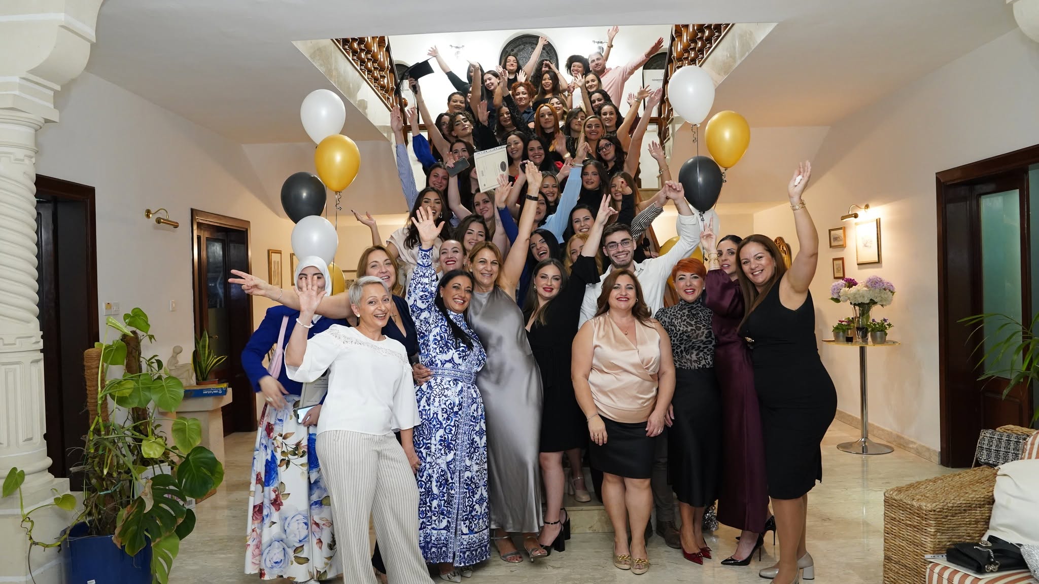 IABA students, graduates and tutors celebrating together